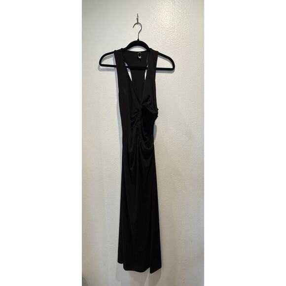 Zara Women’s Size Large Black Side Cut Out MIDI Dress - Picture 1 of 9
